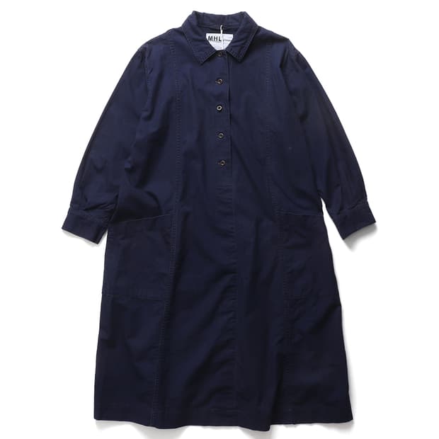 MHL. Indigo Cotton Canvas Onepiece