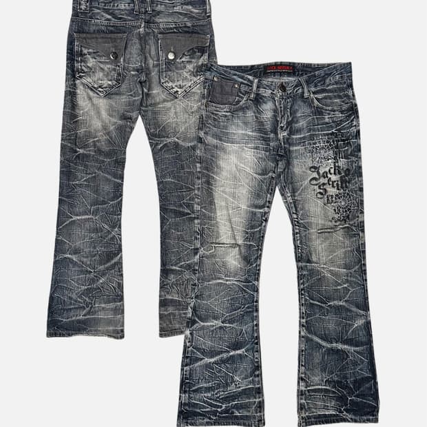 JACK SERIKA grunge punk printing jean