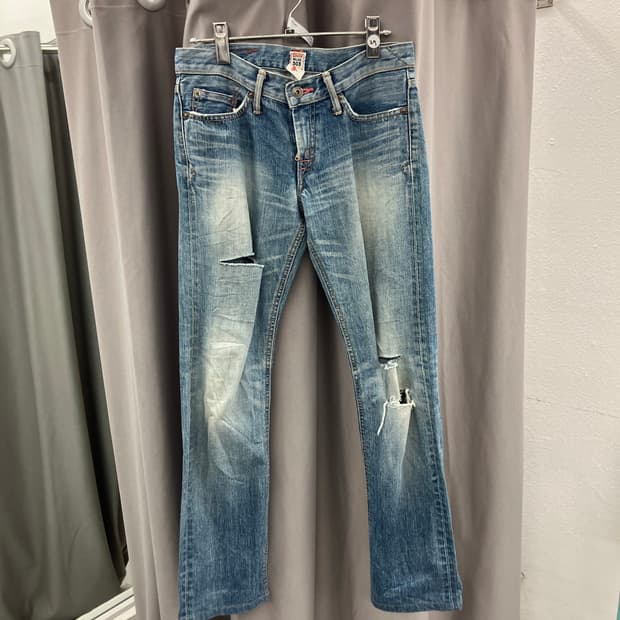 에드윈 슬릿 워싱 데님진