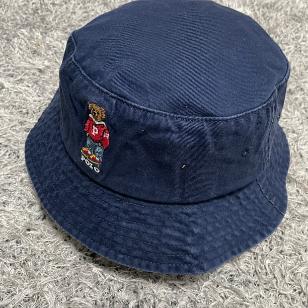 폴로Polo 폴로베어 네이비 버킷햇 코튼 캡 Free