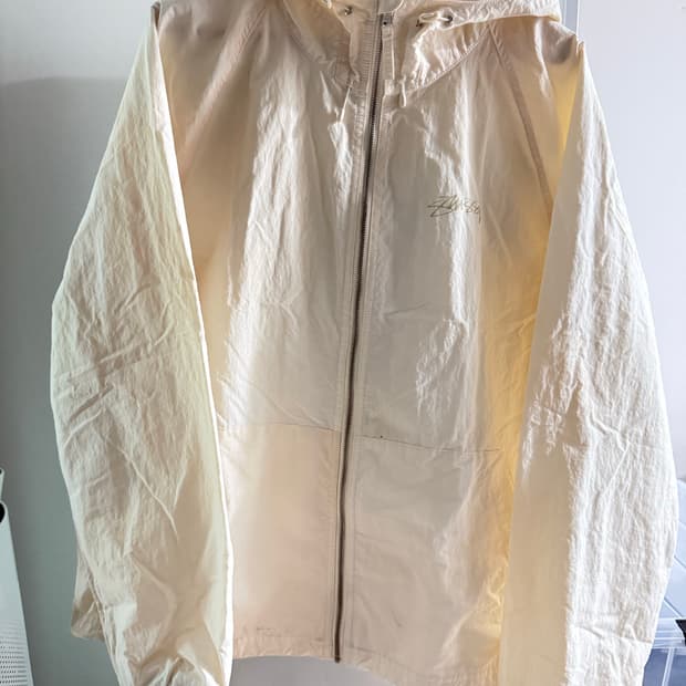 스투시 비치 쉘자켓 본컬러 XXL