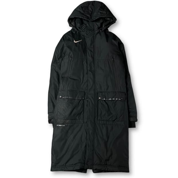 나이키 블랙 스우시 스쿼드 스톰핏 롱패딩