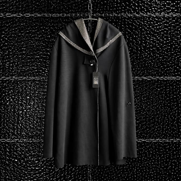 드레이프 레이어드 하이넥 자켓