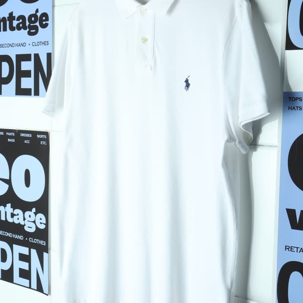 (L-2XL) 폴로 랄프로렌 반팔 카라 티셔츠 USA 화이트-H30552