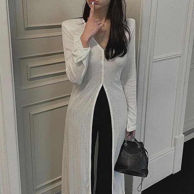 미엔느 맥시 롱 가디건