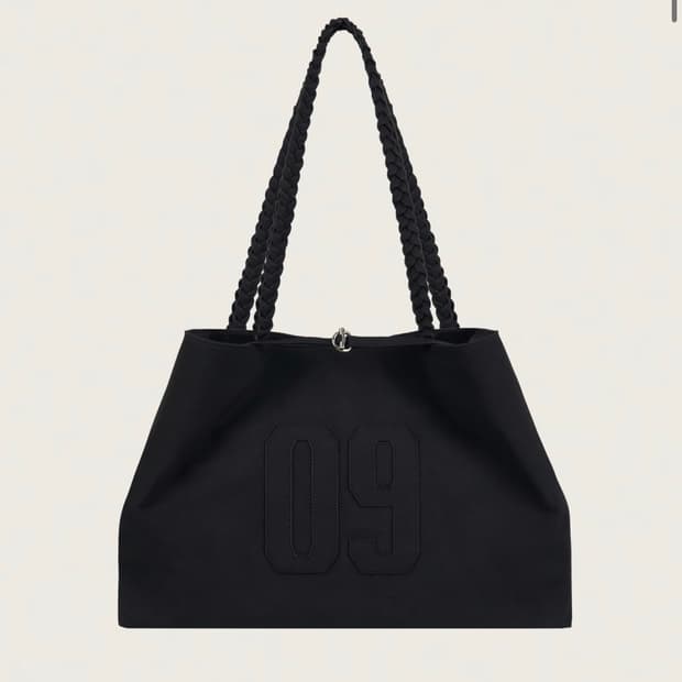 Numbering Suede Bag Black