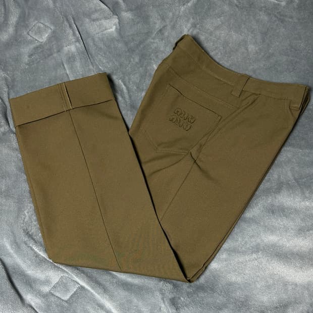 미우미우 백 로고 커버팬츠