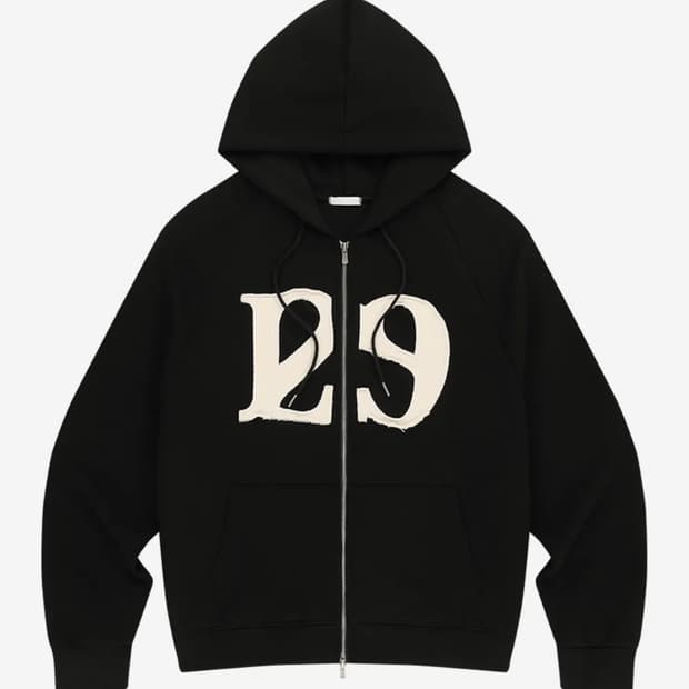 일리고 로고 패치 후드집업s