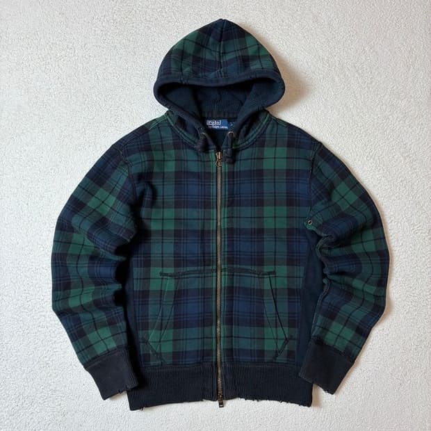 폴로 랄프로렌 00's 빈티지드 체크 후드집업 PN7254