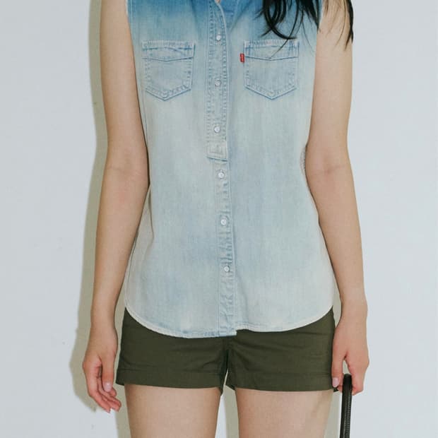 Levis denim sleeveless shirts