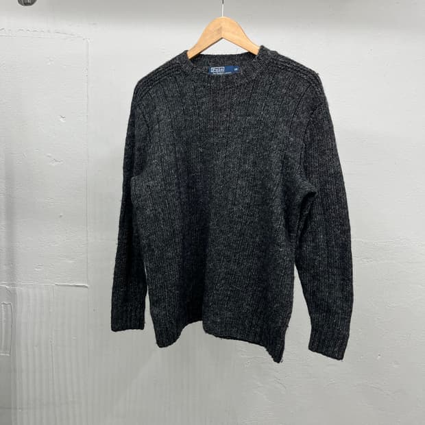 L) POLO WOOL/ LINEN " HAND KNIT "