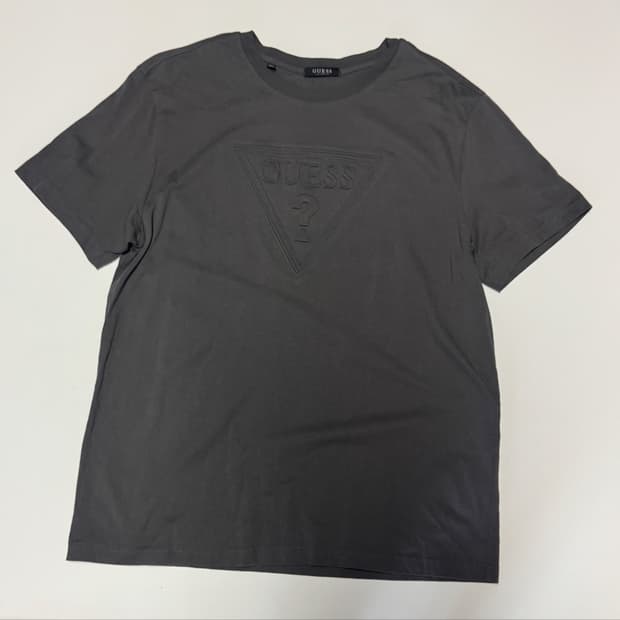 게스 Guess 삼각 로고 반팔 티셔츠 L ~ XL 빈티지 그레이