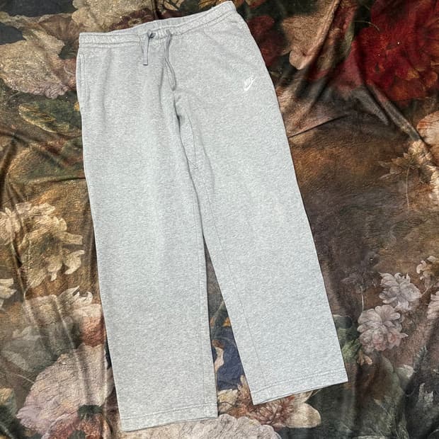 나이키 빈티지 스몰로고 그레이와이드스웻팬츠 XL