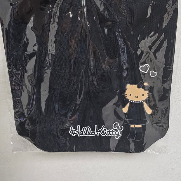 일본정품 롱다리 헬로키티 에코백 검정색