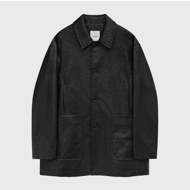 벨리에 에코 레더 카코트 블랙 S