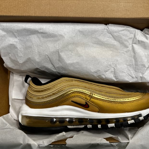 나이키 에어맥스 97 OG 메탈릭 골드 240