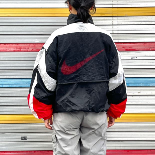 90s 나이키 매쉬 빅로고 오버핏 트랙자켓 올드스쿨 바람막이 L XL
