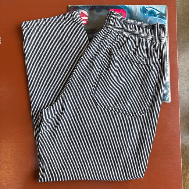 gu 히코리 스트라이프 밴딩 팬츠