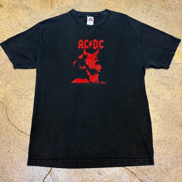 00s 레어 미국 빈티지 acdc 공식 굿즈 티셔츠 반팔티 락티셔츠