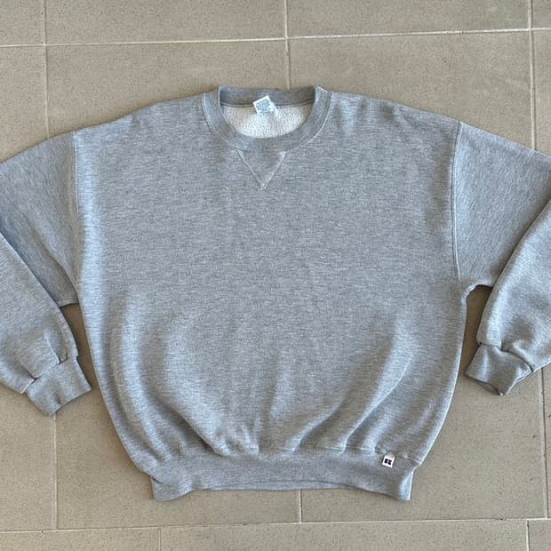 90s 빈티지 러셀 스웻셔츠 그레이 XL