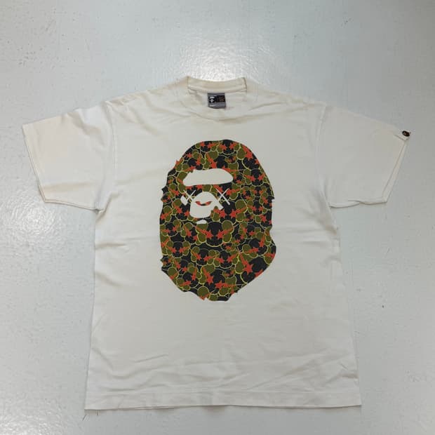 Bape x Kaws Skull Sta Head 티셔츠