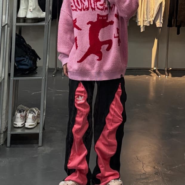 러브이즈트루 2D 고양이 니트 A2737