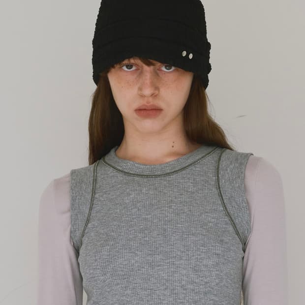 밀로우먼 심볼 레이스 비니 (블랙)