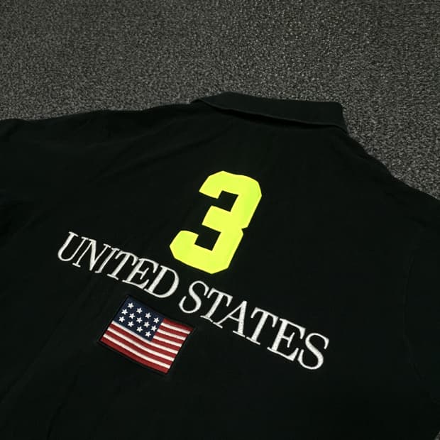 폴로 랄프로렌 빅포니 성조기 반팔 카라티 XL