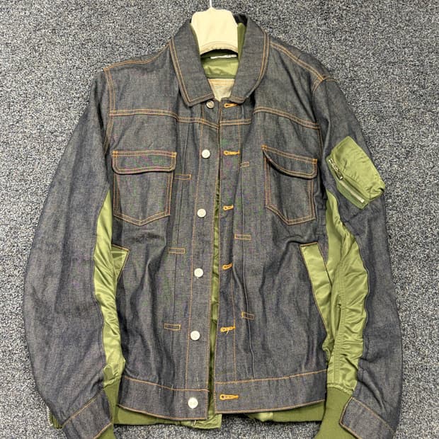 사카이x아페쎄 데님 봄버 자켓 XL