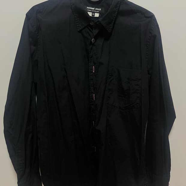 꼼데가르송 옴므 듀스 셔츠 블랙 xs