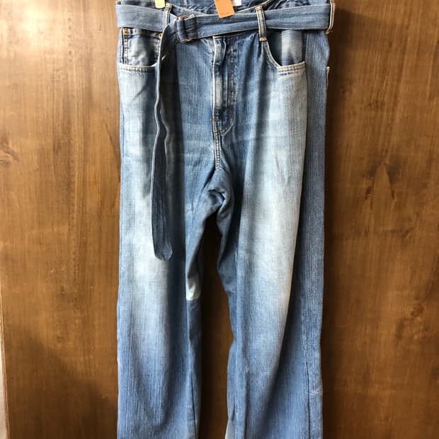 Seeall 벨티드 데님 팬츠