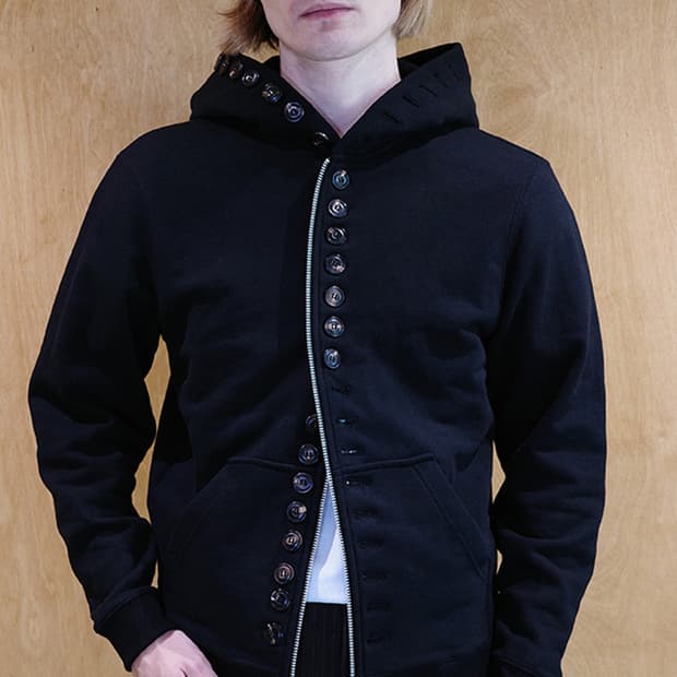 Full - Button Hoodie(black) 1size