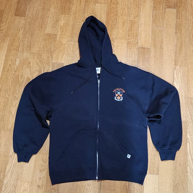 빈티지 러셀 후드집업 L 블랙