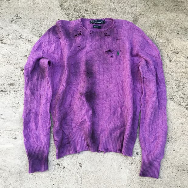 POLO RALPH LAUREN DISTRESSED KNIT