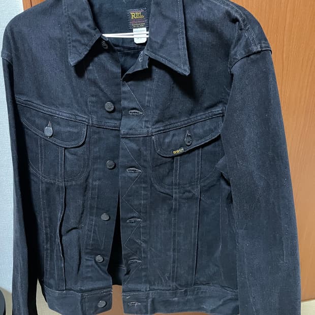 더블알엘 271 블랙데님 자켓 M사이즈