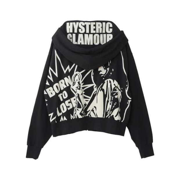 히스테릭글래머 born to lose 블랙 후드집업