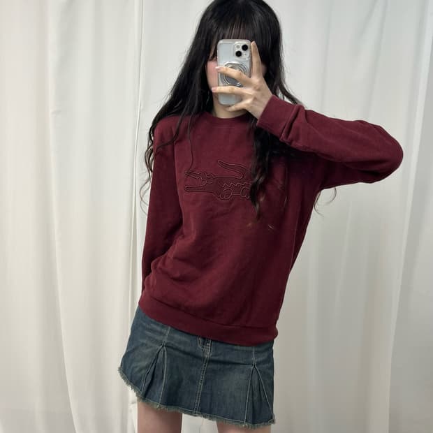 Lacoste burgundy sweatshirt