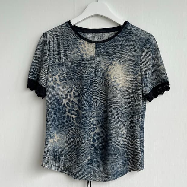 Vintage Ruched Print Tee