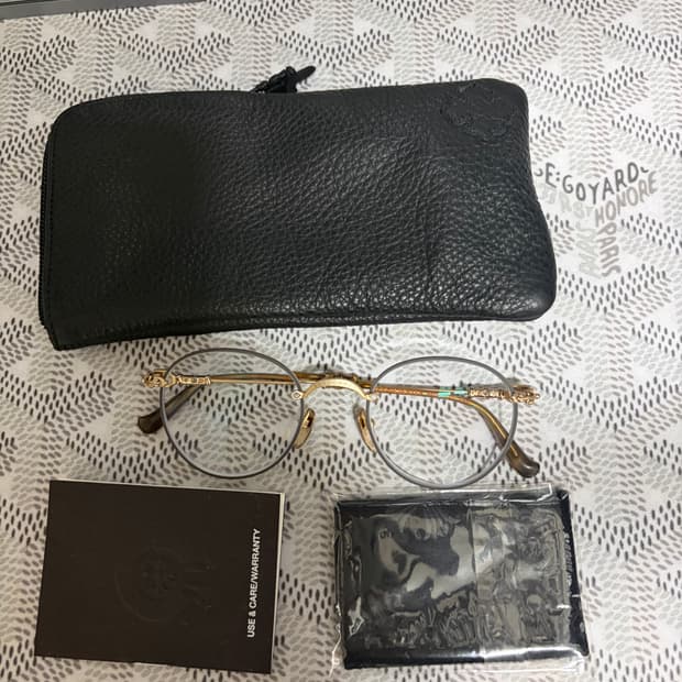 크롬하츠 부바A 오브 매트 골드 플레이트 매트 그라파이트 안경