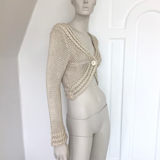 French Brand Button Bolero Cardigan