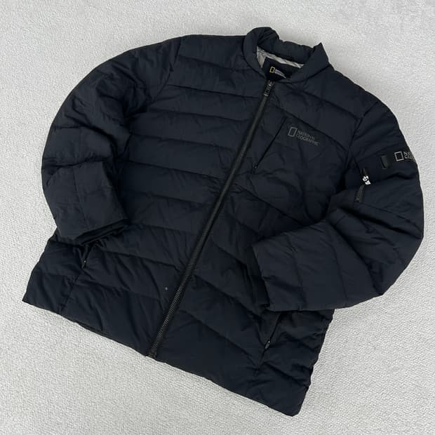 내셔널지오그래픽 블랙 패딩 자켓 L