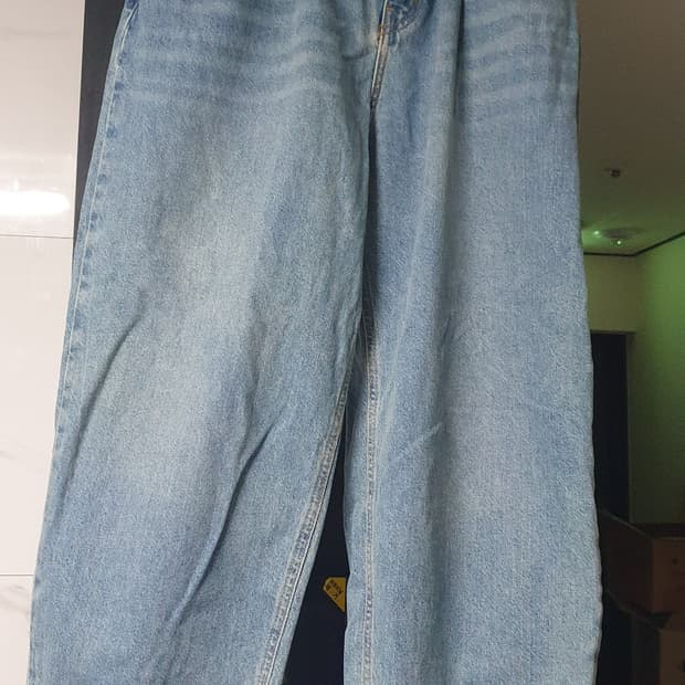 자라 연청 벌룬핏 데님 팬츠 38