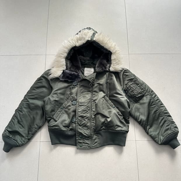 80s 오리지널 군납 알파 N-2B 미공군 플라이트 자켓 M 