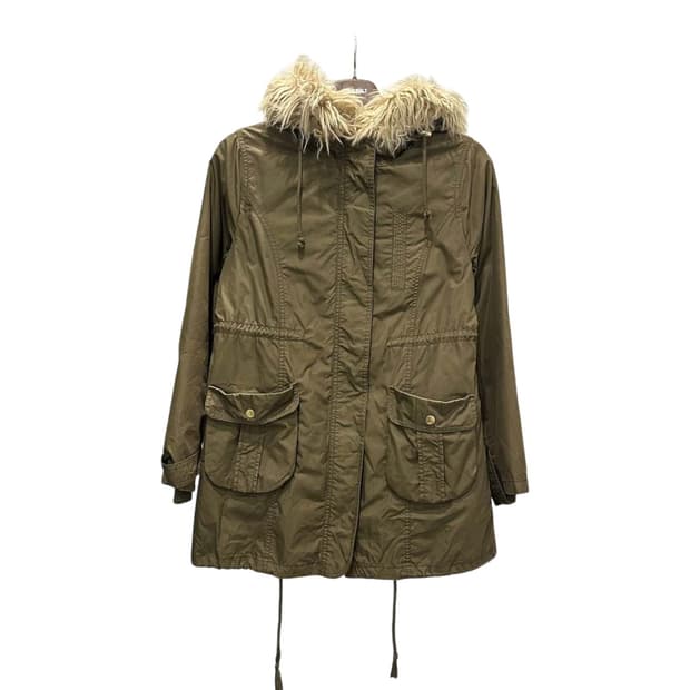  JPN VINTAGE 야상 파카 퍼후드 탈부착 안감 스트링 디테일 카키
