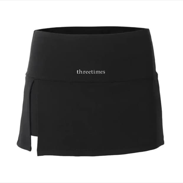 쓰리타임즈 threetimes athletic slit skirt