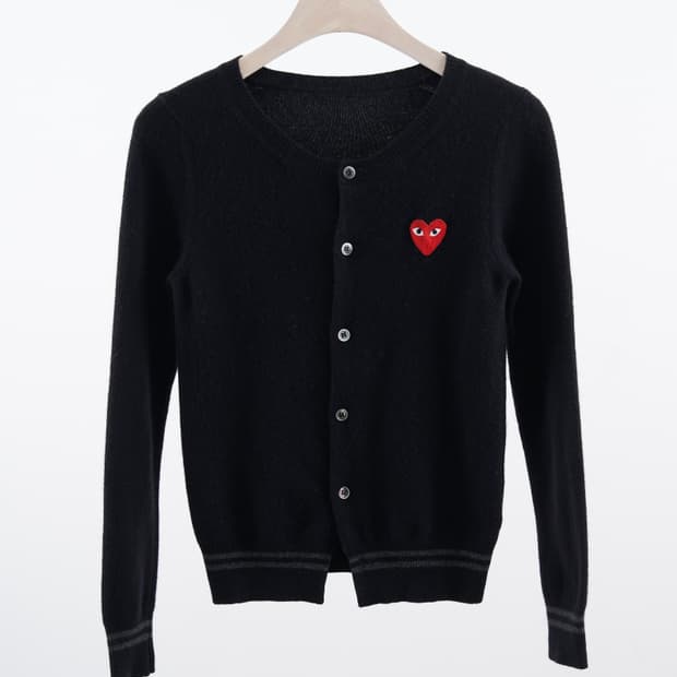 Comm des Garcons 레드 와펜 울 가디건