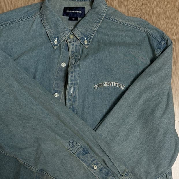 디스이즈네버뎃 데님셔츠 M