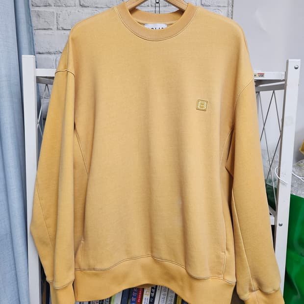 솔리드옴므 자수 백로고 남성 맨투맨 100 라운드 티셔츠 MM14