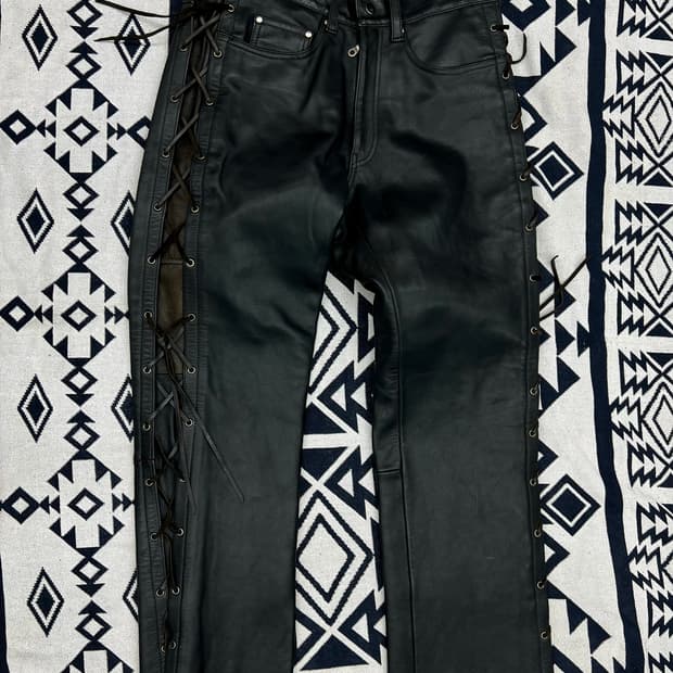 맥슬러 웨스턴 가죽바지  36