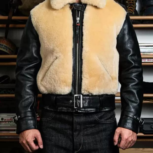 리얼 시몬스 그리즐리 가죽 자켓